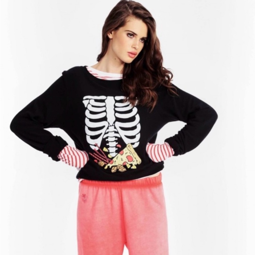 Wildfox Full Stomach Sweatshirt Size Large